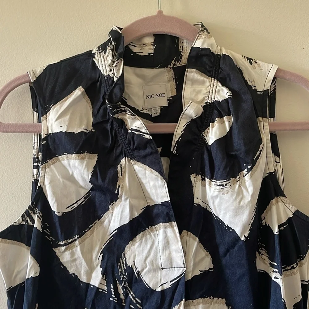 NIC + ZOE Squiggle print dress SZ PS - Picture 7 of 8